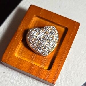Swarovski Crystal Heart Brooch